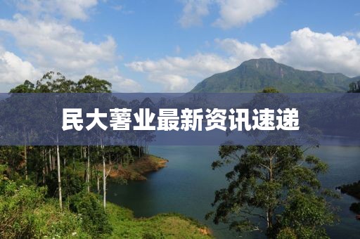民大薯業(yè)最新資訊速遞