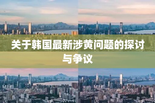 關(guān)于韓國最新涉黃問題的探討與爭議