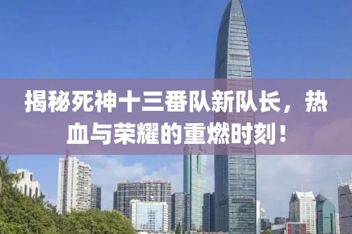 揭秘死神十三番隊(duì)新隊(duì)長，熱血與榮耀的重燃時(shí)刻！