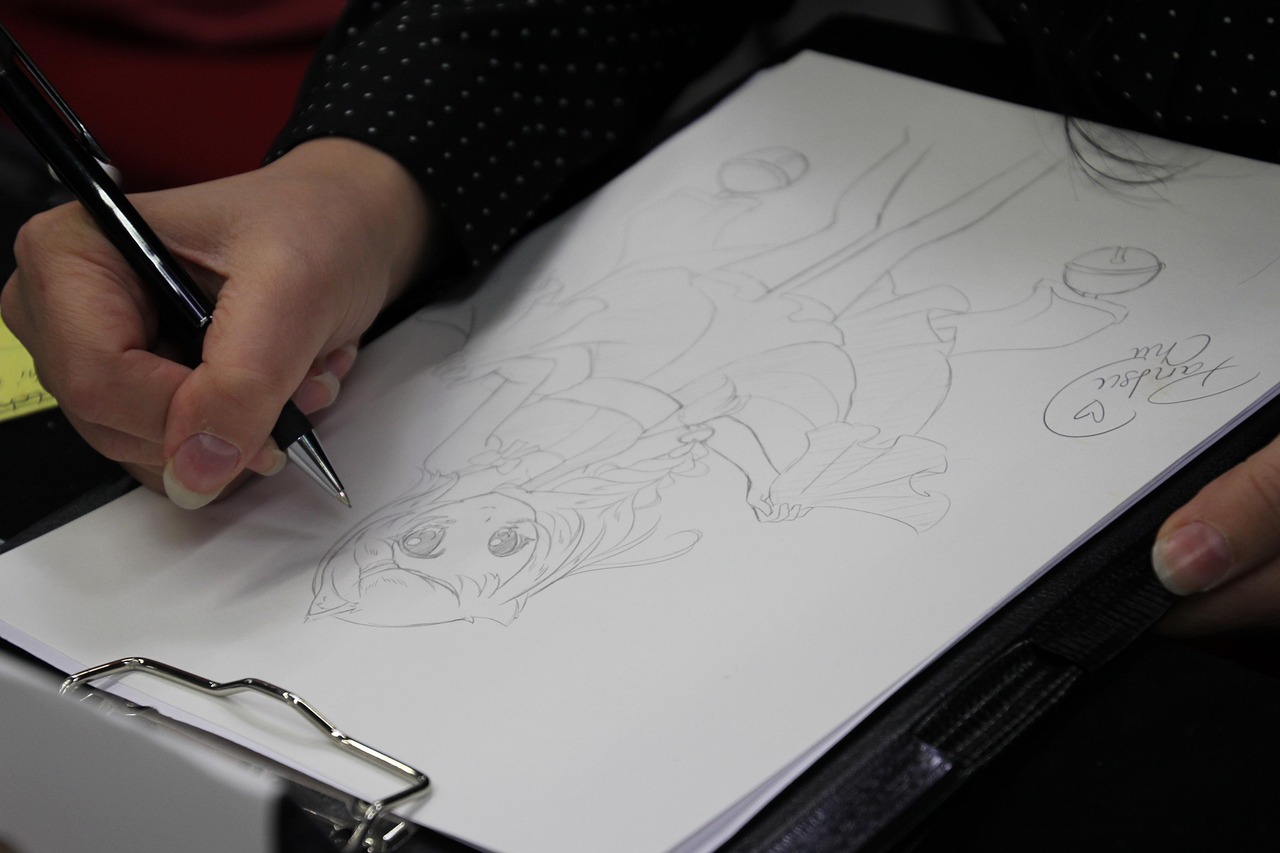 素描畫動(dòng)漫，從黑白線條到彩色世界的藝術(shù)探索之旅